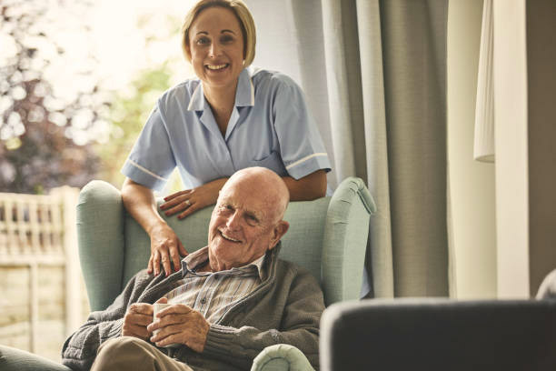 home carer with a patient
