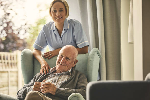 home carer with a patient